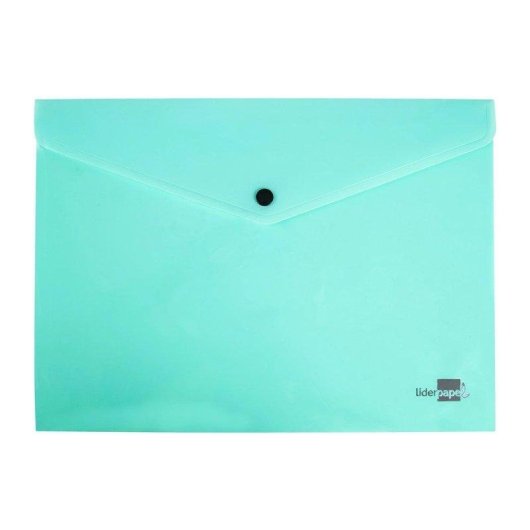 Carpeta Dossier Liderpapel Broche Polipropileno A4 50 Hojas Verde Manzana