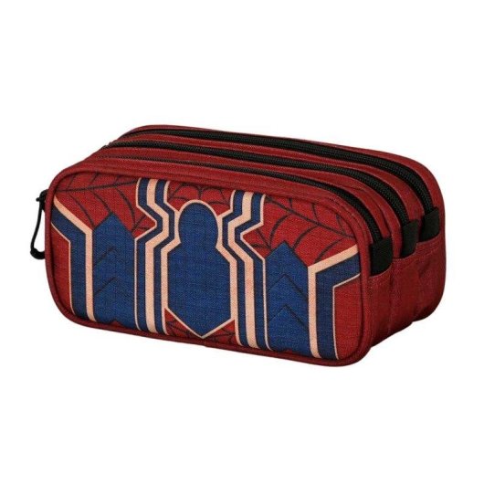 Estuche Escolar Triple Karactermania Marvel Spiderman Rojo Ripstop