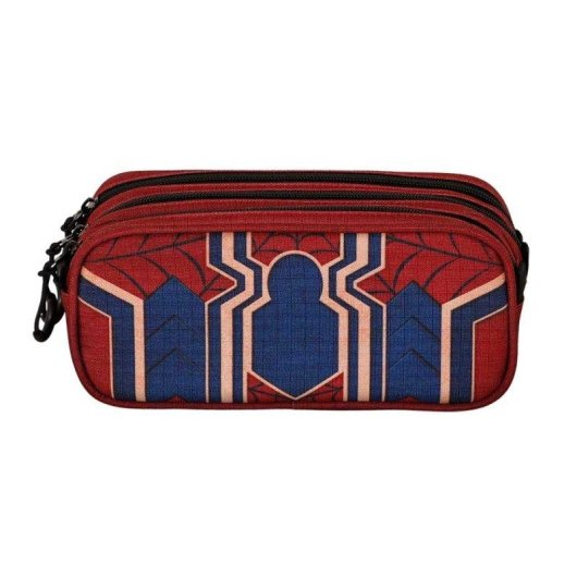 Estuche Escolar Triple Karactermania Marvel Spiderman Rojo Ripstop