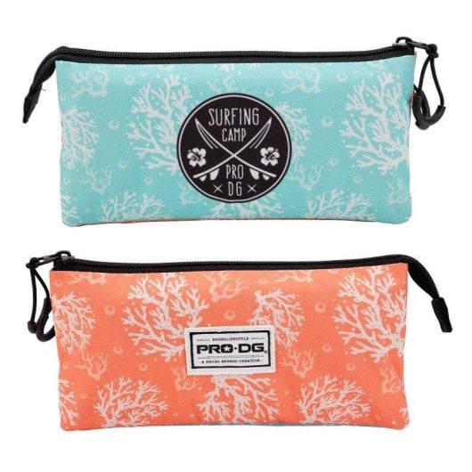 Astuccio Scolastico Prodg Surfcamp Triplo Portatodo Coral