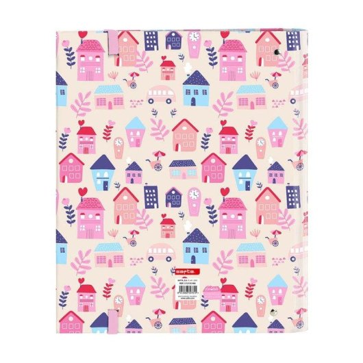 Carpeta de Anillas A4+ Safta Welcome Home con 4 Separadores y 100 Hojas Cuadriculadas