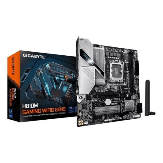 Motherboard Gigabyte H810M GAMING WIFI6 Intel H810 LGA1851 DDR5 Micro-ATX 2.5GbE M.2