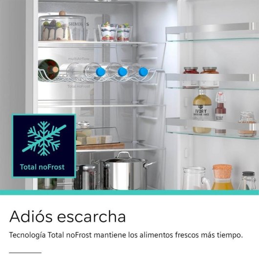 Frigorífico Combi Siemens iQ300 Total No Frost 203cm 363L C Acero inoxidable