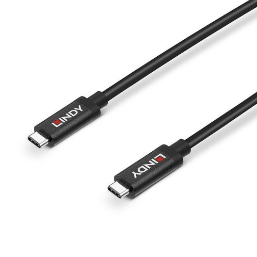 Cable USB C Lindy 43308 5 m USB 3.2 Gen 2 10 Gbit/s Negro