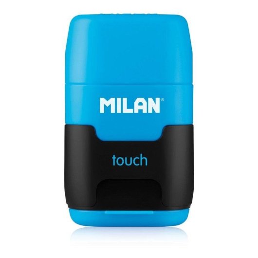 Pack Afilaborras Milan Touch Compacto con 2 Gomas de Recambio Azul