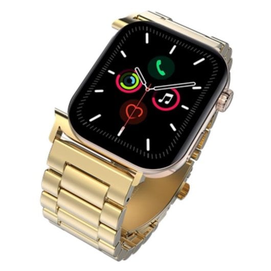 Armband Just in Case für Apple Watch 40/41/42mm aus goldenem Edelstahl