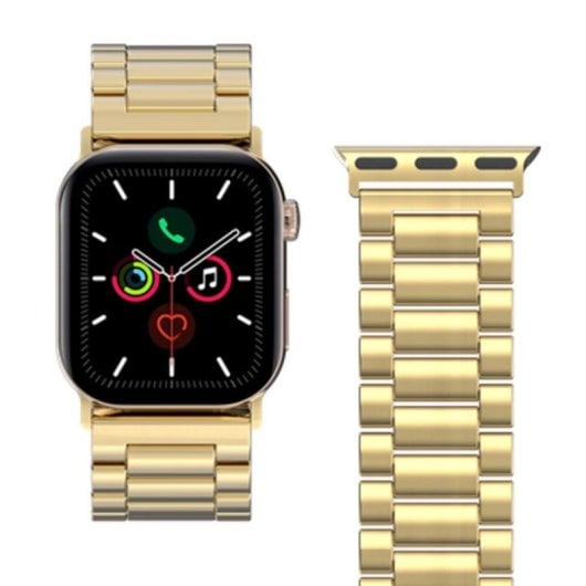 Armband Just in Case für Apple Watch 40/41/42mm aus goldenem Edelstahl