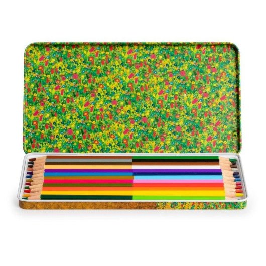 Caja Metálica Lápices Doble Punta Javier El Beso 12 Unidades