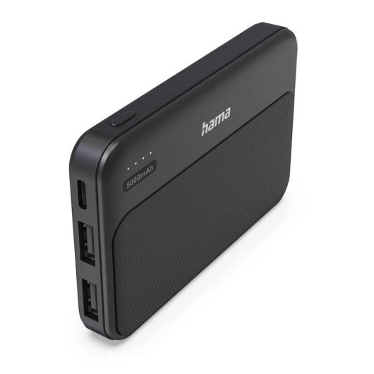 Externer Akku Hama Pocket 5 5000 mAh Lithium-Polymer Anthrazit