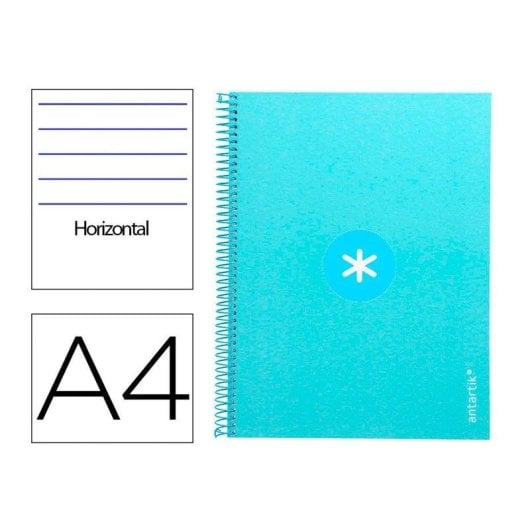 Quaderno Antartik A4 80 fogli 90g Raya Hor. Turquesa