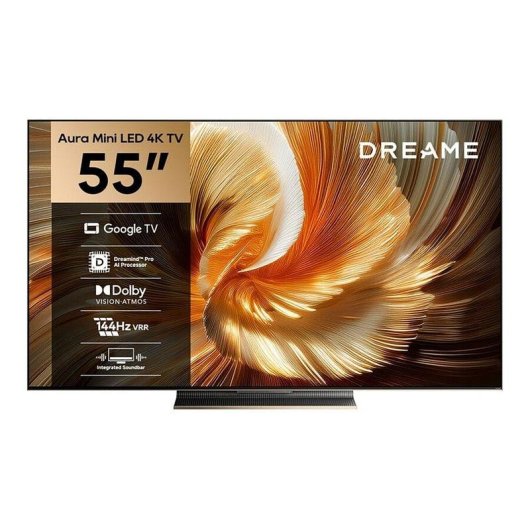 TV Dreame QLED S100 55" 4K UltraHD 144Hz Smart TV Google TV HDR10+ Dolby Atmos