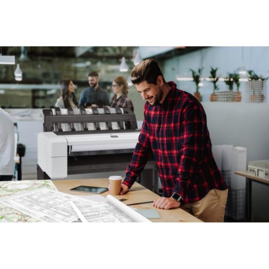 Imprimante Jet d'encre Wi-Fi HP DesignJet T1600 PostScript 36" avec sécurité dynamique