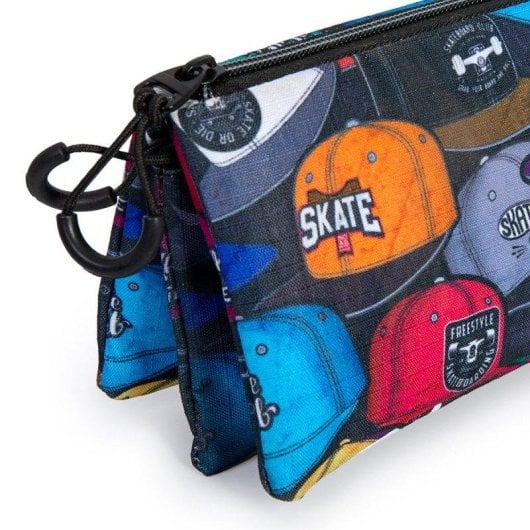 Prodg Caps - Astuccio Scolastico Triplo Porta-Tutto Multicolore