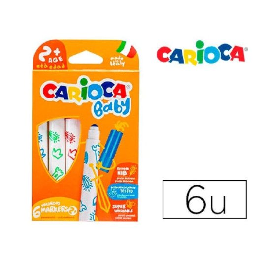 Rotulador Carioca Baby 2 Años Caja 6 Colores Surtidos