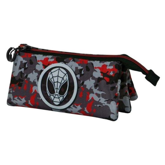 Estuche escolar portatodo triple Spiderman Karactermania multicolor