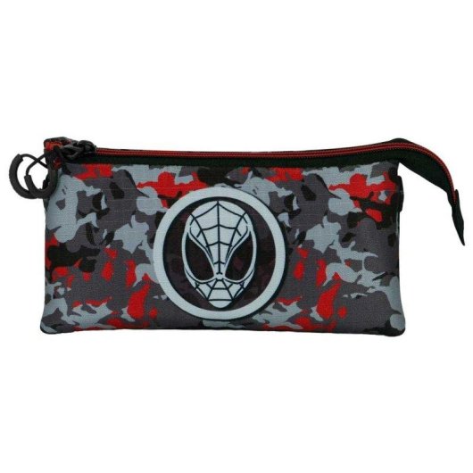 Estuche escolar portatodo triple Spiderman Karactermania multicolor