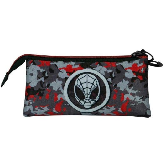 Estuche escolar portatodo triple Spiderman Karactermania multicolor
