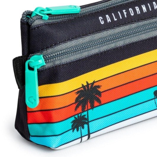 Estuche Plano Portatodo Grafoplás Design Bits Bobs 2 Cremalleras Lavable