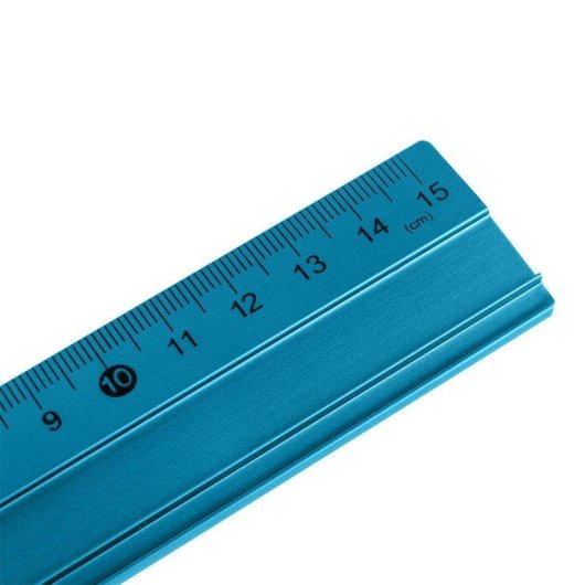 Righello in alluminio Liderpapel 15 cm blu con base biselettata