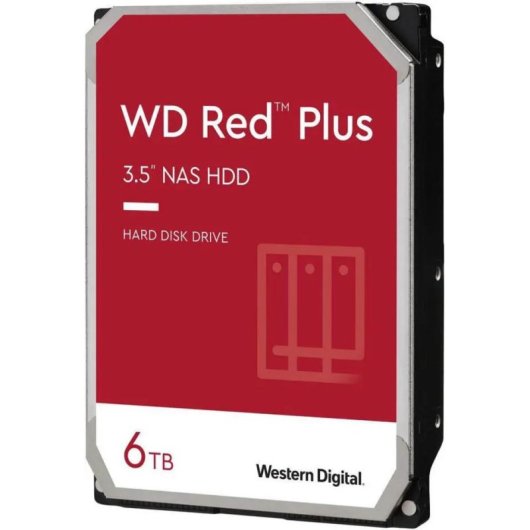 Disco Duro Western Digital Red Plus WD60EFRX 6TB HDD 5400rpm SATA 6Gb/s