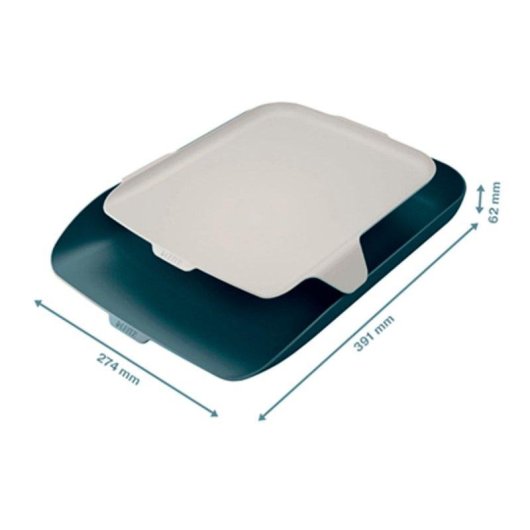 Bandeja Porta Documentos Leitz Cosy Gris con Organizador de Sobremesa A4