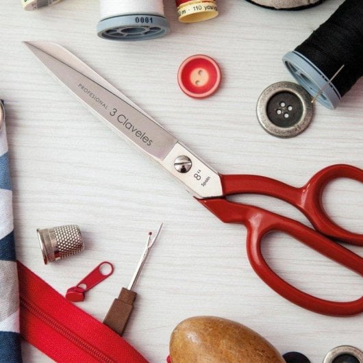 Forbici Multiuso Professionali Forgiate 3 Claveles 20 cm Rosso