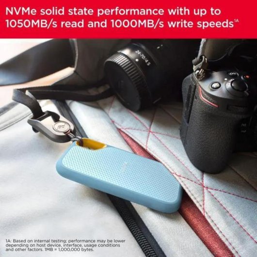 Disco Duro SanDisk Extreme V2 1TB SSD USB Tipo C 1050MB/s Protección