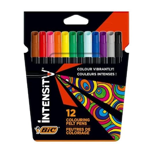Bic Color Up - Astuccio da 12 Pennarelli Scolastici a Punta Media