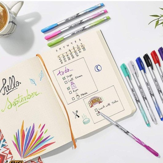 Bic Color Up - Astuccio da 12 Pennarelli Scolastici a Punta Media