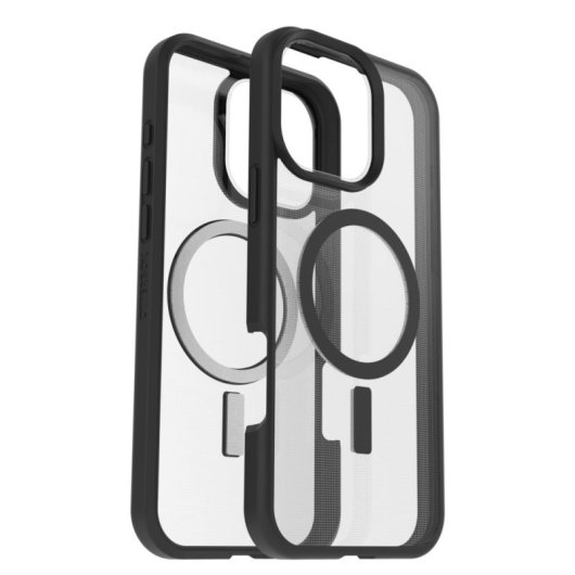 Funda para móvil OtterBox React Series Cover policarbonato negra transparente para iPhone 16 Pro Max