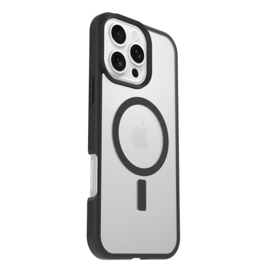 Funda para móvil OtterBox React Series Cover policarbonato negra transparente para iPhone 16 Pro Max