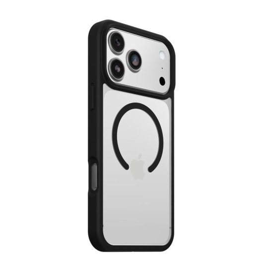 Funda para móvil OtterBox React MagSafe Cover plástico negro transparente para iPhone 17 Pro Max