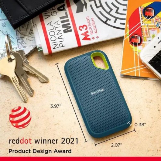Disco Rígido SanDisk Extreme V2 4TB SSD USB-C 1050MB/s Proteção AES