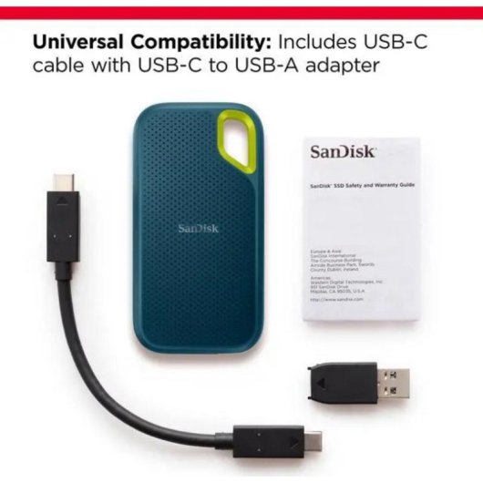 Disco Rígido SanDisk Extreme V2 4TB SSD USB-C 1050MB/s Proteção AES