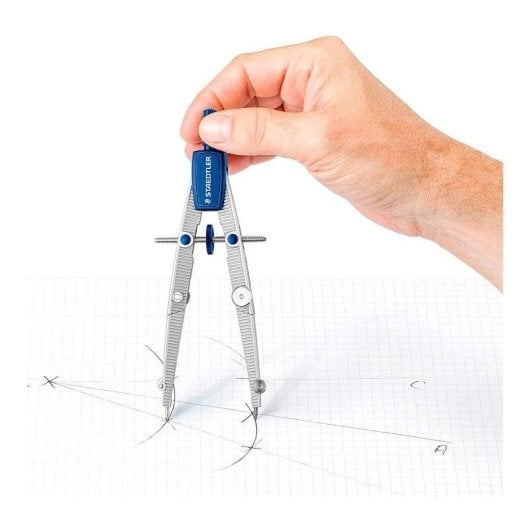 Compasso de Precisão Staedtler Noris com Tubo de Minas e Adaptador Universal