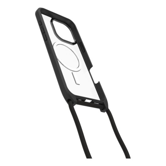 Funda para móvil OtterBox React Necklace Series Cover Nylon Negro Transparente para iPhone 16 Pro Max