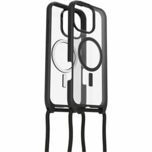 Funda para móvil OtterBox React Necklace Series Cover Nylon Negro Transparente para iPhone 16 Pro Max