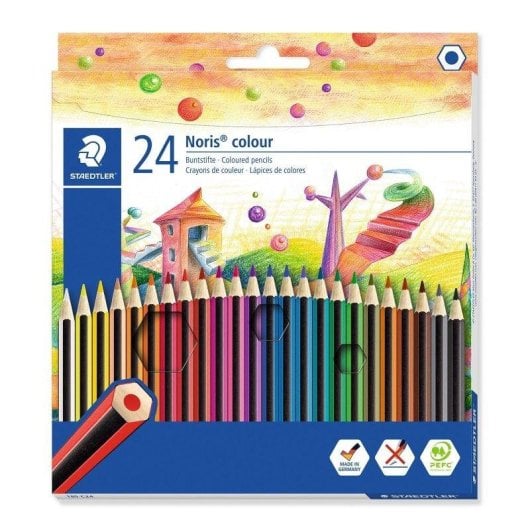 Lápis de cores Staedtler Noris colour 185, 24 unidades, caixa de cartão