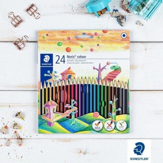 Lápis de cores Staedtler Noris colour 185, 24 unidades, caixa de cartão