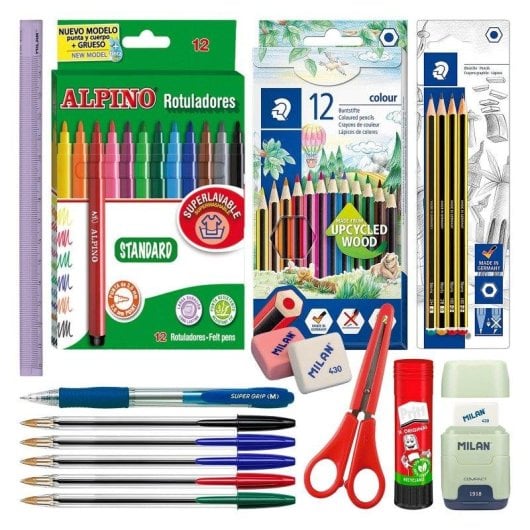 Pack Escolar EcoPack 1918 40 Material Completo Primeras Marcas