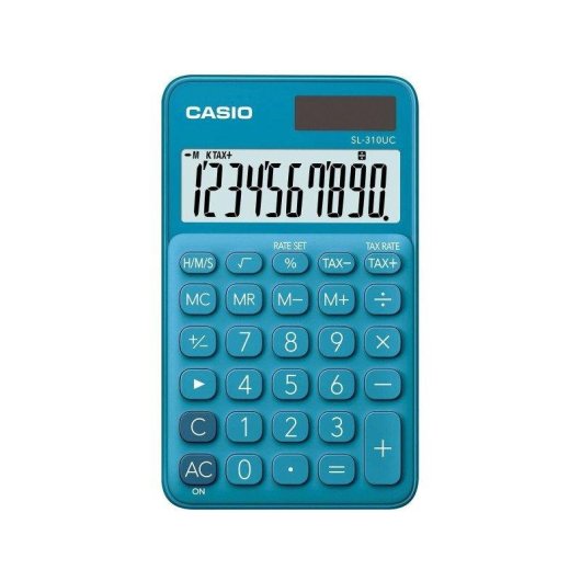 Calculadora de bolsillo Casio SL-310UC-PK 10 dígitos solar y batería rosa