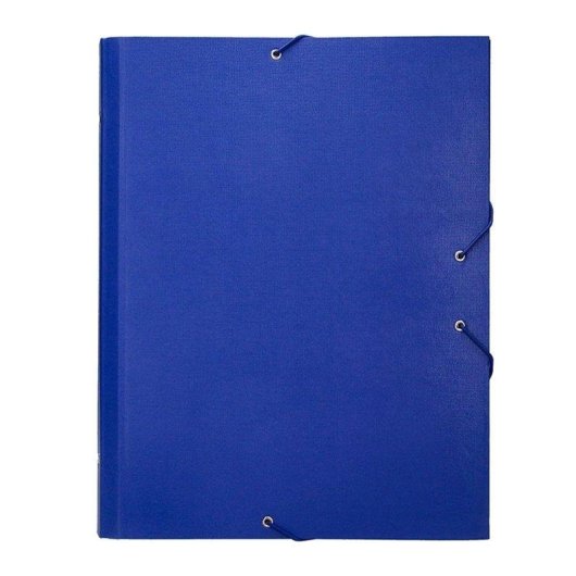 Cartella Liderpapel Formato Folio Prolungato Chiusura Elastico Cartone Rivestito Blu