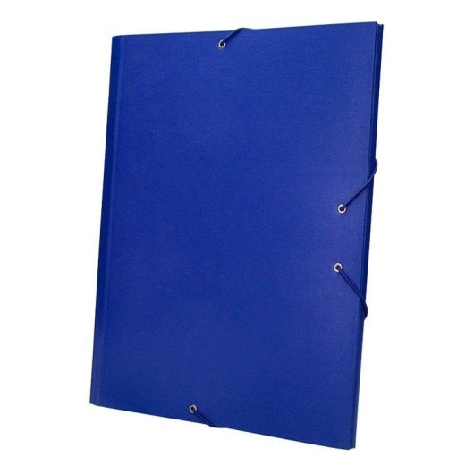 Cartella Liderpapel Formato Folio Prolungato Chiusura Elastico Cartone Rivestito Blu
