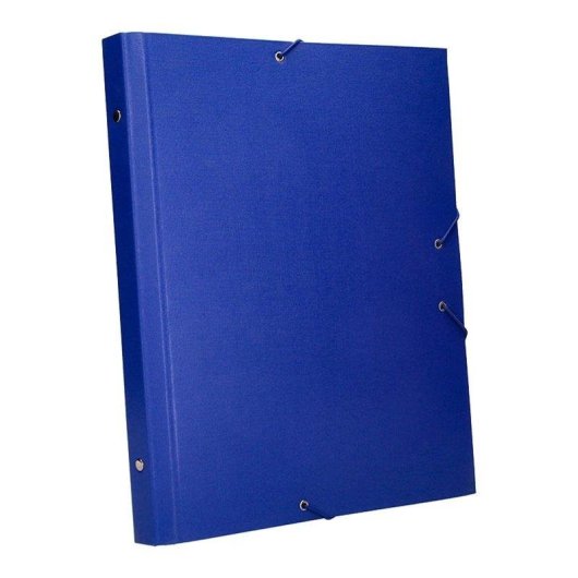 Cartella Liderpapel Formato Folio Prolungato Chiusura Elastico Cartone Rivestito Blu