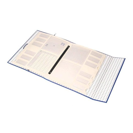Cartella Liderpapel Formato Folio Prolungato Chiusura Elastico Cartone Rivestito Blu