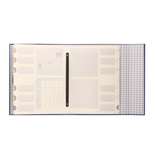 Cartella Liderpapel Formato Folio Prolungato Chiusura Elastico Cartone Rivestito Blu