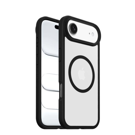 Funda para móvil OtterBox React MagSafe Cover plástico negro transparente para iPhone Air