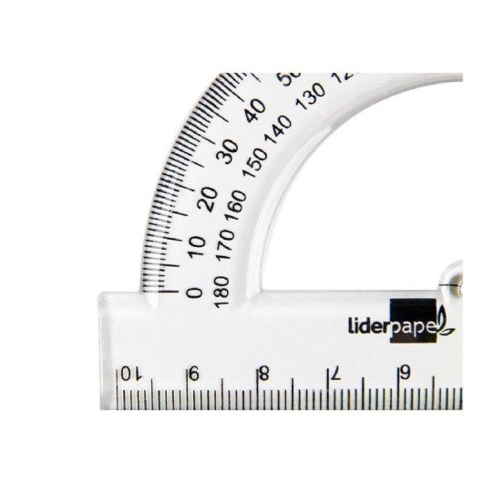 Transportador Semicirculo Liderpapel 10 cm Plástico Transparente