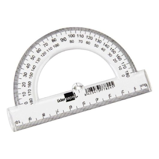 Transportador Semicirculo Liderpapel 10 cm Plástico Transparente