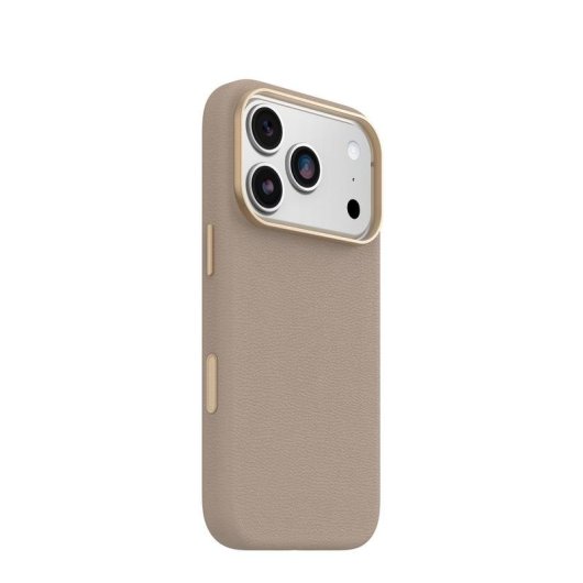 Funda para móvil OtterBox Symmetry Cactus Leather Cover case Gris claro para iPhone 17 Pro
